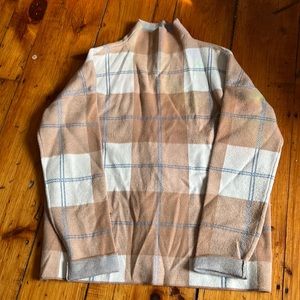 Neutral Tone Plaid Sweater